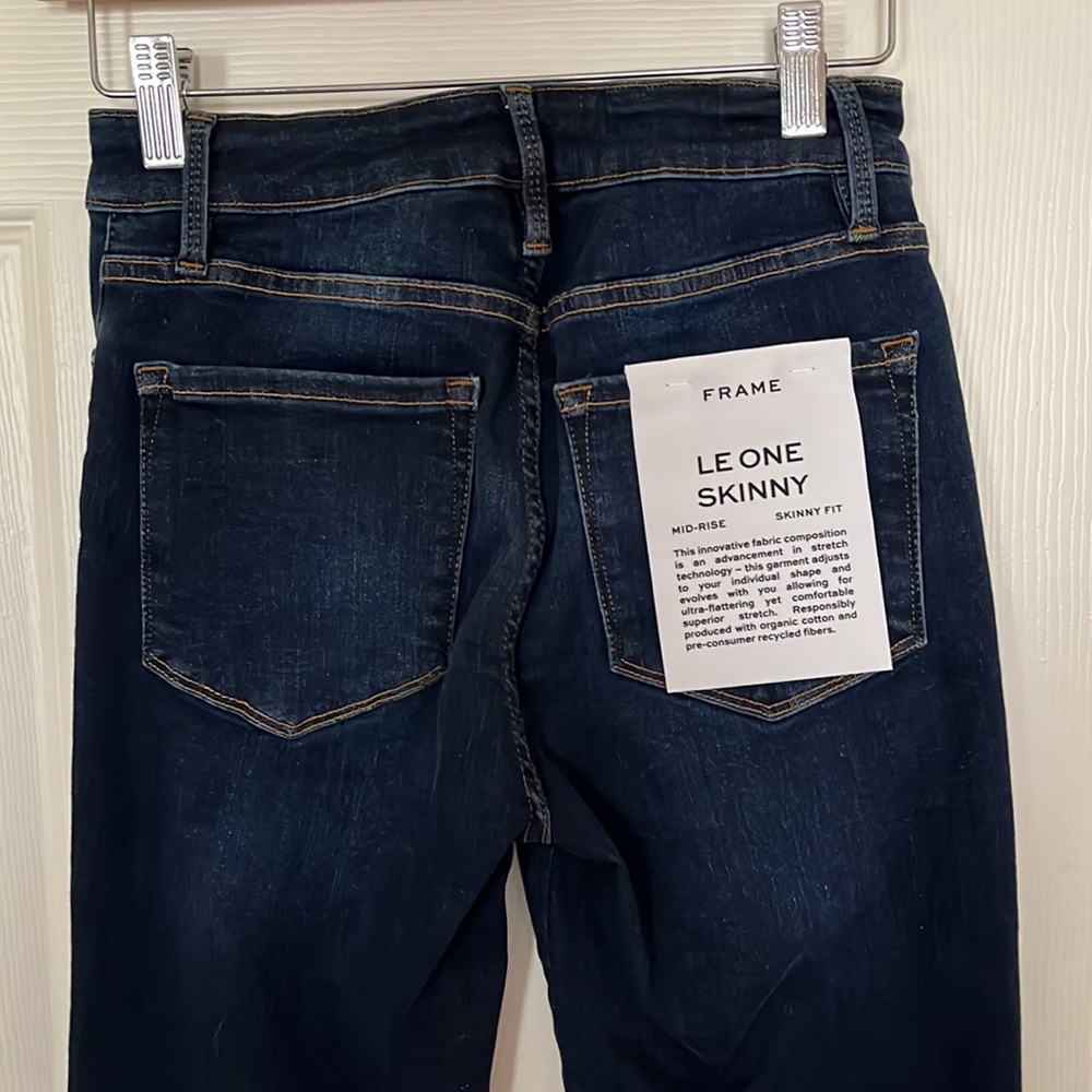 NWT Le One FRAME skinny jeans size 1 (23-28) dark blue - Picture 2 of 4